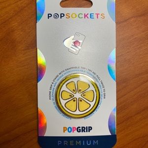 Enamel Yellow Lemon Slice PopSocket PopGrip